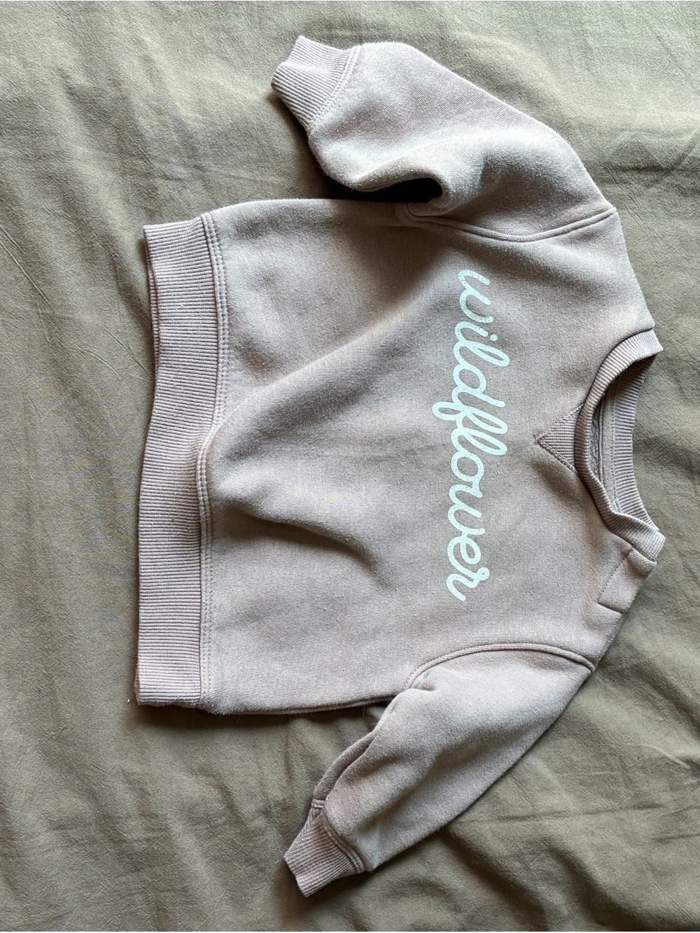 Wildflower Kids Crewneck Sweatshirt - Light Blush Pink